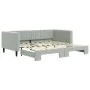 Sofá cama nido terciopelo gris claro 90x190 cm de vidaXL, Camas y somieres - Ref: Foro24-3196704, Precio: 244,55 €, Descuento: %
