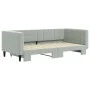 Sofá cama nido terciopelo gris claro 90x190 cm de vidaXL, Camas y somieres - Ref: Foro24-3196704, Precio: 244,55 €, Descuento: %