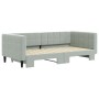 Sofá cama nido terciopelo gris claro 90x190 cm de vidaXL, Camas y somieres - Ref: Foro24-3196704, Precio: 249,48 €, Descuento: %