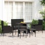 Set muebles de jardín 6 piezas y cojines ratán sintético negro en Conjuntos de jardín | Comprar online en Foru.es