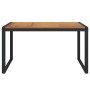 Mesa de jardín con patas en U madera maciza acacia 148x80x75 cm en Mesas de jardín | Comprar online en Foru.es