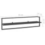 Toallero de hierro negro 95x25x22 cm de vidaXL, Toalleros - Ref: Foro24-336122, Precio: 38,47 €, Descuento: %
