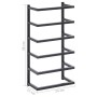 Toallero de acero negro 24x12x48 cm de vidaXL, Toalleros - Ref: Foro24-336123, Precio: 30,38 €, Descuento: %