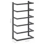 Toallero de acero negro 24x12x48 cm de vidaXL, Toalleros - Ref: Foro24-336123, Precio: 29,87 €, Descuento: %