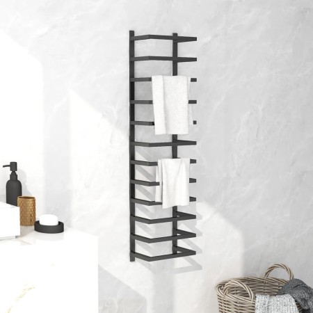 Toallero de acero negro 24x12x96 cm de vidaXL, Toalleros - Ref: Foro24-336125, Precio: 31,62 €, Descuento: %