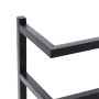 Toallero de acero negro 24x12x96 cm de vidaXL, Toalleros - Ref: Foro24-336125, Precio: 31,62 €, Descuento: %