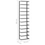Toallero de acero negro 24x12x96 cm de vidaXL, Toalleros - Ref: Foro24-336125, Precio: 31,62 €, Descuento: %