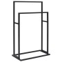 Toallero de pie de hierro negro 48x24x78,5 cm de vidaXL, Toalleros - Ref: Foro24-336127, Precio: 46,83 €, Descuento: %
