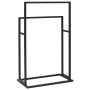 Toallero de pie de hierro negro 48x24x78,5 cm de vidaXL, Toalleros - Ref: Foro24-336127, Precio: 46,83 €, Descuento: %