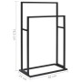 Toallero de pie de hierro negro 48x24x78,5 cm de vidaXL, Toalleros - Ref: Foro24-336127, Precio: 46,83 €, Descuento: %