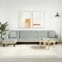 L-förmiges Schlafsofa aus hellgrauem Samt, 271 x 140 x 70 cm von vidaXL, Sofas - Ref: Foro24-3157276, Preis: 438,31 €, Rabatt: %