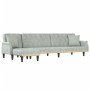 Sofá cama en forma de L terciopelo gris claro 271x140x70 cm de vidaXL, Sofás - Ref: Foro24-3157276, Precio: 440,06 €, Descuen...