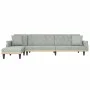 L-förmiges Schlafsofa aus hellgrauem Samt, 271 x 140 x 70 cm von vidaXL, Sofas - Ref: Foro24-3157276, Preis: 438,31 €, Rabatt: %