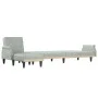 L-förmiges Schlafsofa aus hellgrauem Samt, 271 x 140 x 70 cm von vidaXL, Sofas - Ref: Foro24-3157276, Preis: 438,31 €, Rabatt: %