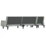 L-förmiges Schlafsofa aus hellgrauem Samt, 271 x 140 x 70 cm von vidaXL, Sofas - Ref: Foro24-3157276, Preis: 438,31 €, Rabatt: %