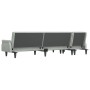 Sofá cama en forma de L terciopelo gris claro 271x140x70 cm de vidaXL, Sofás - Ref: Foro24-3157276, Precio: 440,06 €, Descuen...