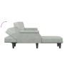 Sofá cama en forma de L terciopelo gris claro 271x140x70 cm de vidaXL, Sofás - Ref: Foro24-3157276, Precio: 440,06 €, Descuen...