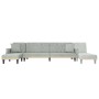 Sofá cama en forma de L terciopelo gris claro 271x140x70 cm de vidaXL, Sofás - Ref: Foro24-3157276, Precio: 440,06 €, Descuen...
