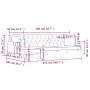 L-förmiges Schlafsofa aus hellgrauem Samt, 271 x 140 x 70 cm von vidaXL, Sofas - Ref: Foro24-3157276, Preis: 438,31 €, Rabatt: %