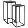 Mesitas auxiliares de acero negro 2 unidades de vidaXL, Mesas de centro - Ref: Foro24-336128, Precio: 64,43 €, Descuento: %