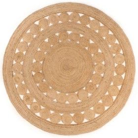 Alfombra redonda de yute trenzado 210 cm de vidaXL, Alfombras - Ref: Foro24-343591, Precio: 129,68 €, Descuento: %