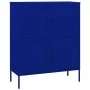 Armario de almacenamiento acero azul marino 80x35x101,5 cm de vidaXL, Taquillas y armarios de almacenamiento - Ref: Foro24-33...