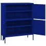 Armario de almacenamiento acero azul marino 80x35x101,5 cm de vidaXL, Taquillas y armarios de almacenamiento - Ref: Foro24-33...