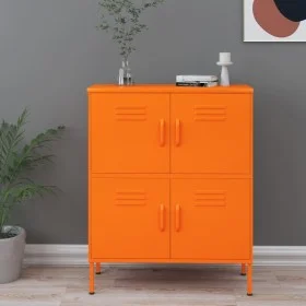 Armario de almacenamiento acero naranja 80x35x101,5 cm de vidaXL, Taquillas y armarios de almacenamiento - Ref: Foro24-336138...