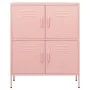 Armario de almacenamiento acero rosa 80x35x101,5 cm de vidaXL, Taquillas y armarios de almacenamiento - Ref: Foro24-336139, P...