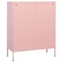Armario de almacenamiento acero rosa 80x35x101,5 cm de vidaXL, Taquillas y armarios de almacenamiento - Ref: Foro24-336139, P...