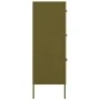 Armario de cajones de acero verde oliva 80x35x101,5 cm de vidaXL, Taquillas y armarios de almacenamiento - Ref: Foro24-336144...