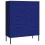 Armario de cajones de acero azul marino 80x35x101,5 cm de vidaXL, Taquillas y armarios de almacenamiento - Ref: Foro24-336145...