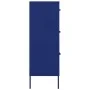 Armario de cajones de acero azul marino 80x35x101,5 cm de vidaXL, Taquillas y armarios de almacenamiento - Ref: Foro24-336145...