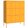 Armario almacenamiento acero amarillo mostaza 80x35x101,5 cm de vidaXL, Taquillas y armarios de almacenamiento - Ref: Foro24-...