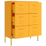 Armario almacenamiento acero amarillo mostaza 80x35x101,5 cm de vidaXL, Taquillas y armarios de almacenamiento - Ref: Foro24-...