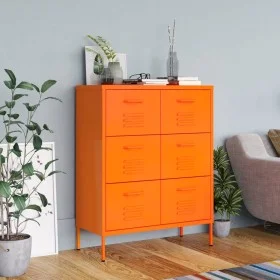 Orange steel storage cabinet 80x35x101.5 cm by vidaXL, Lockers and storage cabinets - Ref: Foro24-336147, Price: 194,96 €, Di...