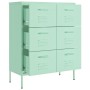 Armario de almacenamiento acero mint 80x35x101,5 cm de vidaXL, Taquillas y armarios de almacenamiento - Ref: Foro24-336149, P...