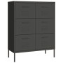 Armario de almacenamiento gris antracita 80x35x101,5 cm acero de vidaXL, Taquillas y armarios de almacenamiento - Ref: Foro24...