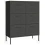 Armario de almacenamiento gris antracita 80x35x101,5 cm acero de vidaXL, Taquillas y armarios de almacenamiento - Ref: Foro24...