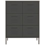 Armario de almacenamiento gris antracita 80x35x101,5 cm acero de vidaXL, Taquillas y armarios de almacenamiento - Ref: Foro24...