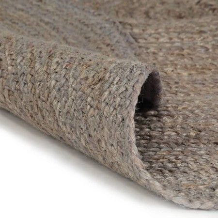 Alfombra de yute tejida a mano redonda gris 180 cm de vidaXL, Alfombras - Ref: Foro24-343593, Precio: 118,52 €, Descuento: %