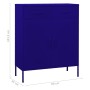 Armario de almacenamiento acero azul marino 80x35x101,5 cm de vidaXL, Taquillas y armarios de almacenamiento - Ref: Foro24-33...