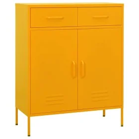 Armario de almacenamiento acero amarillo mostaza 80x35x101,5 cm de vidaXL, Taquillas y armarios de almacenamiento - Ref: Foro...