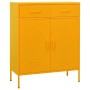 Armario de almacenamiento acero amarillo mostaza 80x35x101,5 cm de vidaXL, Taquillas y armarios de almacenamiento - Ref: Foro...
