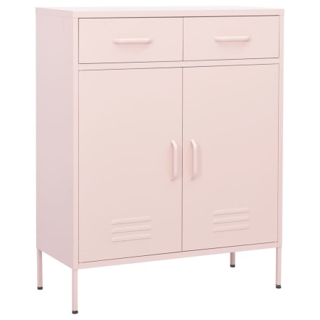 Armario de almacenamiento acero rosa 80x35x101,5 cm de vidaXL, Taquillas y armarios de almacenamiento - Ref: Foro24-336157, P...