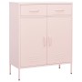 Armario de almacenamiento acero rosa 80x35x101,5 cm de vidaXL, Taquillas y armarios de almacenamiento - Ref: Foro24-336157, P...