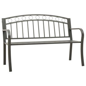 Banco de jardín acero gris 120 cm en Bancos de jardín | Comprar online en Foru.es