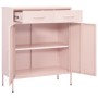 Armario de almacenamiento acero rosa 80x35x101,5 cm de vidaXL, Taquillas y armarios de almacenamiento - Ref: Foro24-336157, P...