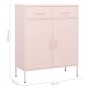 Armario de almacenamiento acero rosa 80x35x101,5 cm de vidaXL, Taquillas y armarios de almacenamiento - Ref: Foro24-336157, P...