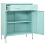 Armario de almacenamiento acero verde mint 80x35x101,5 cm de vidaXL, Taquillas y armarios de almacenamiento - Ref: Foro24-336...